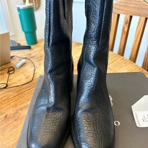 Nordstrom Black Textured Ankle Boots